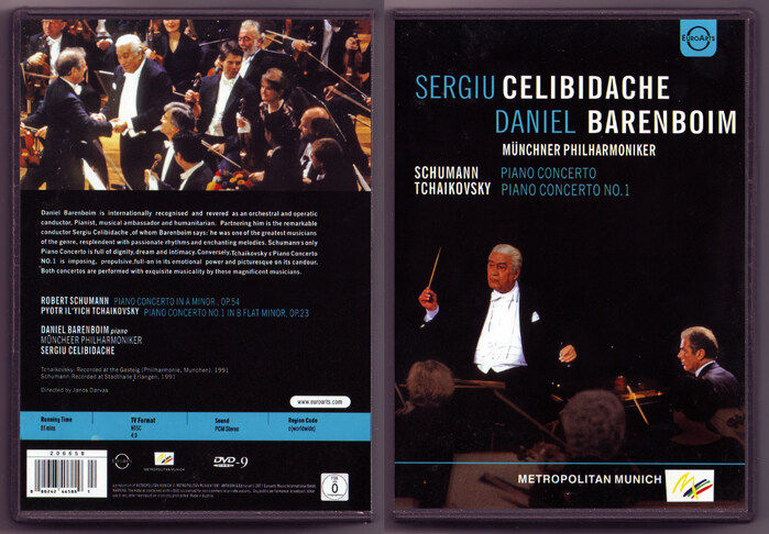 Schumann Piano Concerto Tchaikovsky Piano Concerto celibidak (DVD)