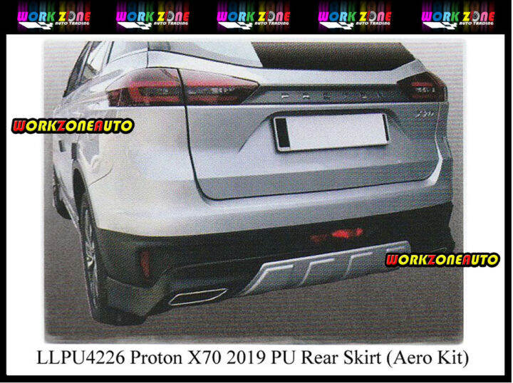 LLPU4226 Proton X70 2019 PU Rear Skirt (Aero Kit) Body kit Bodykit Lazada