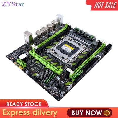 X79G ZYStar เมนบอร์ดเกม LGA 2011 4x SATA2.0การ์ดเครือข่าย Gigabit สนับสนุน M.2