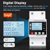 【YF】 Tuya WiFi Intelligent Reclosing Protector Current Voltage Monitoring Circuit Breaker Switch Power Meter Protections APP Control