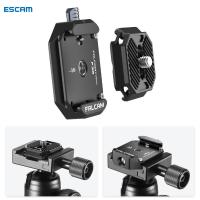 ESCAM FALCAM 2268 F38 1/4 &amp; 3/8 Quick Release Plate แท่นยึดฐาน + Top หมวกชุดสวิตช์สำหรับ Arca Swiss ขาตั้งกล้องแบบจาน Mount