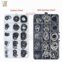 ✆▩ 445pcs C type internal circlip retaining rings assortment kit for hole stainless steel carbon steel circlip snap rings DIN472