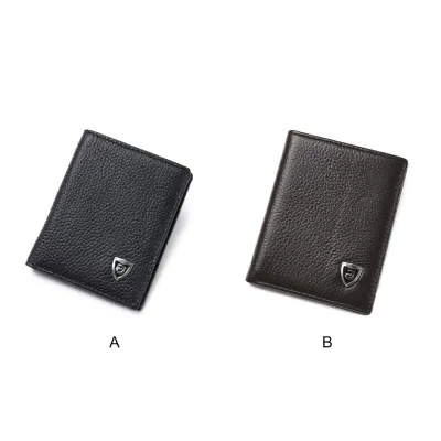 2/3 Men Leather Wallet Small Classic Simple Style Money Card Holder Pocket Purse Handbag Phone Keys Bag Large Capacity