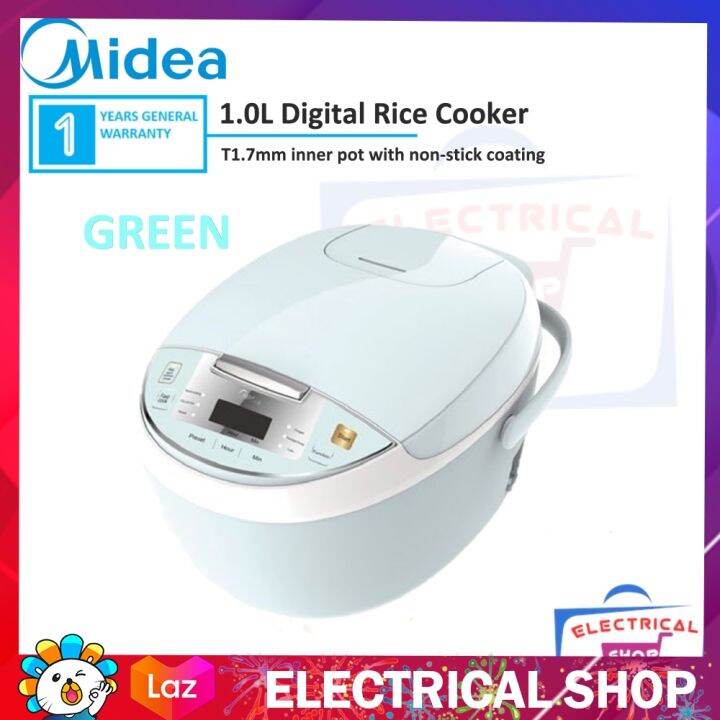 Midea Digital Rice Cooker MBFS10GN (1.0L) Green Lazada