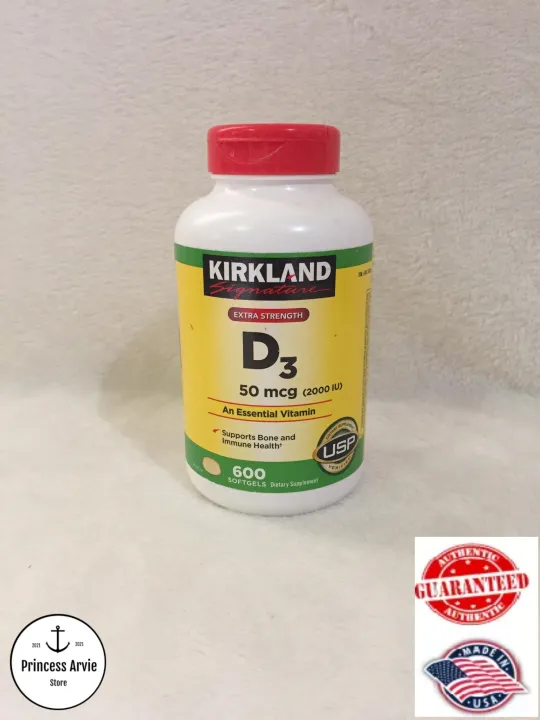 Kirkland Signature Extra Strength Vitamin D3 50 mcg., 600 Softgels Lazada PH