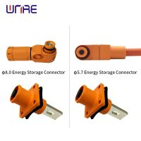 Φ5.7/8.0mm Energy Storage Connector Socket Plug Single Core Elbow High Current Power Connector For New Energy Electric VehicleWires Leads Adapters