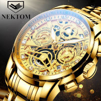 Men Mechanical Watches Design Best Selling Men Fashion Watch Stainless Steel Men Waterproof Watch Quartz Mechanical 2 in 1