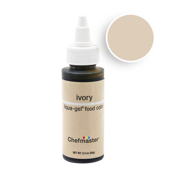 สีเจล สีครีม ขวด 65กรัม /Chefmaster Color IVORY Liqua-Gel 2.3oz/5035