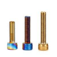 2-10pcs DIN912 Burnt titanium 304 Stainless Steel Hexagon Socket Head Screw golden/ Burnt titanium blue /Rainbow