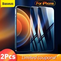 （A New sale） Baseus 2ชิ้นกระจกนิรภัยสำหรับ iPhone 14 13 Pro Max ป้องกันสำหรับ iPhone 12 Pro Max กระจกฟิล์มนิรภัยป้องกันหน้าจอแก้ว