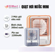 Quạt phun sương trong suốt mini pin sạc 1200mAh