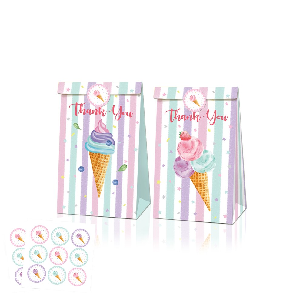 10/30/50pc  Ice Cream Shape Wedding Party Favor Box Cartoon Treat Box 