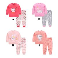 1 set lovely pajamas set for girls childrens sleepwear set with long pants Kids clothing set in summer