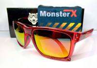 แว่นกันแดด MonsterX กรอบแดงใส เลนส์สีแดงทอง X2