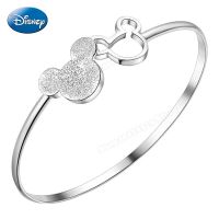 Disney Mickey Bracelet Fine Charms Gorgeous Silver Color Alloy Bangle Bracelets for Women Wedding Fashion Jewelry Christmas Gift