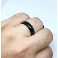 1Pc Natural Black Nephrite Jade Ring Black Jade Ring AAA Quality jade jewelry High Quality Jade Ring For Men and women.