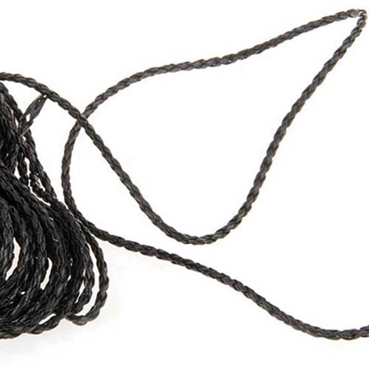2-pcs-9m-black-braided-leather-necklace-cord-string-diy-3mm-hot