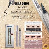 ไอไลเนอร์กันน้ำ กันเหงื่อ กรีดง่ายติดทนนาน อายไลเนอร์ หัวเมจิ MILA COLOR ไอไลเนอร์ขวดสีเงิน สวยคมกริบ ?ว