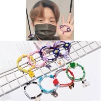 1 pc kpop Colorful Beads Bracelet Cartoon Animals Elastic Bracelet Handmade Jewelry bangtan boys Jhope Design for Girls