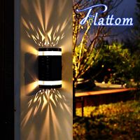 Large Solar LED Wall Lamp Outdoor Waterproof Home Garden Decor Lights For Balcony Backyard Landscape Outdoor Solar Wall Light