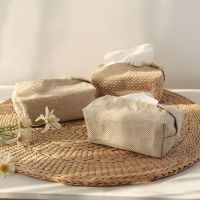 Nordic Cotton Linen Cloth Art Tissue Box Holder Car Tissue Holder Desk Table Napkin Holder Home Decor Handkerchief Box Gift