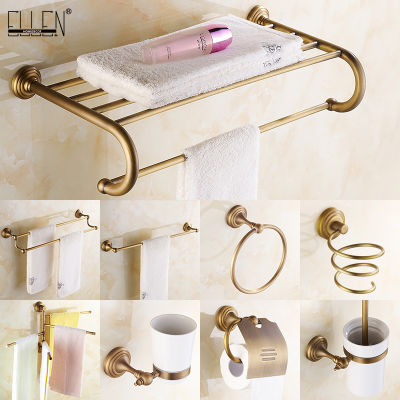 Antique Bronze Bath hardware Set Bathroom Accessories Shelf Soap Dish Toilet Paper Holder Soap Dispenser Robe Hook ELM53