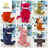 PTOUTS ตุ๊กตาตุ๊กตาหนานุ่มฟันซี่ใหญ่ของขวัญสำหรับเด็กการ์ตูน Comfort รูปไดโนเสาร์ยิ้มได้