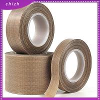 CHIZH 10m/Roll ทนต่อการสึกหรอ ฉนวน สารหน่วงไฟ ผ้าเทปผ้า ทนต่ออุณหภูมิสูง เทป PTFE เครื่องปิดผนึกกาว