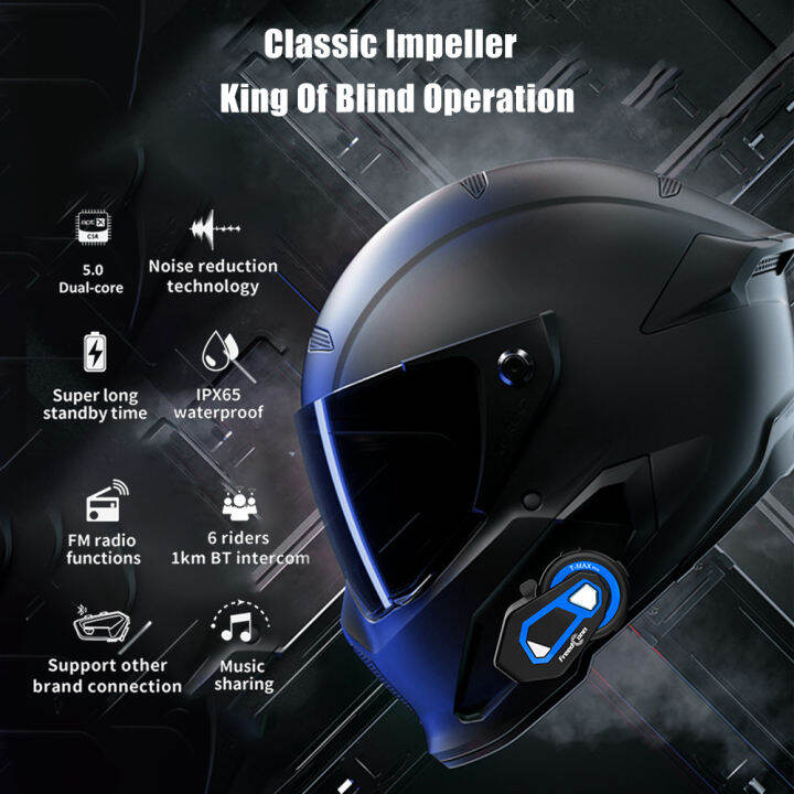 FreedConn TMax Pro Motorcycle Helmet Bluetooth HiFi Stereo