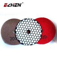 7 Pcs/Set Diamond Dry Use Flexible Polishing Pads Velcro Backed Dia 100mm Flexible Sanding Disc Marble Granite Concrete