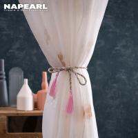 Napearl สายรัดผ้าม่าน 1 ชิ้นเชือกผูกผ้าม่านตกแต่งบ้านห้องนอนสีทึบแบบเรียบง่าย (ต้องสั่งรวมกับผ้าม่าน)