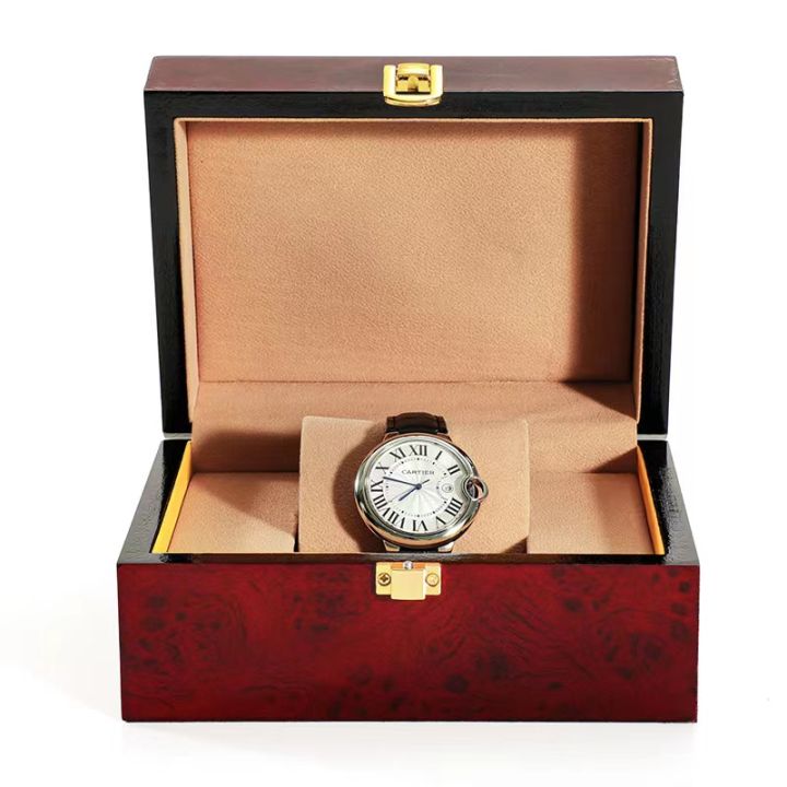 พร้อมส่ง-กล่องนาฬิกา-กล่องไม้นาฬิกา-กล่องใส่นาฬิกา-กล่องนาฬิกาลายไม้คุณภาพสูง-กล่องนาฬิกาลายไม-กล่องหมอนนาฬิกา-กล่องของขวัญ
