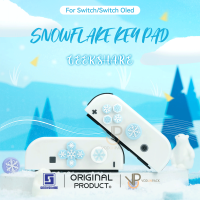 [GeekShare™] ชุดครอบ ปุ่ม JoyCon Snow Flake เกล็ดหิมะน่ารักมาก Dpad ครอบปุ่ม จอยคอน ABXY ครบชุด ติดง่าย