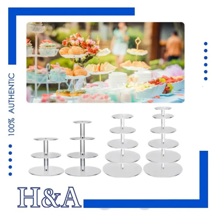 H&A 3/ 5 Tier Acrylic Cupcake Stand Dessert Buffet Display Serveware