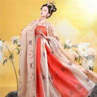 Pre-sale Hanfu แท้ เครื่องแต่งกายจีนโบราณสตรี Tang เย็บปักถักร้อยชุดแต่งกาย