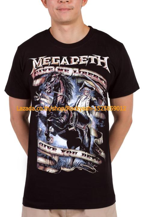 เสื้อวง-megadeth-เสื้อผ้าแฟชั่น-rock-เมกาเดธ-ไซส์ยุโรป-rcm1720