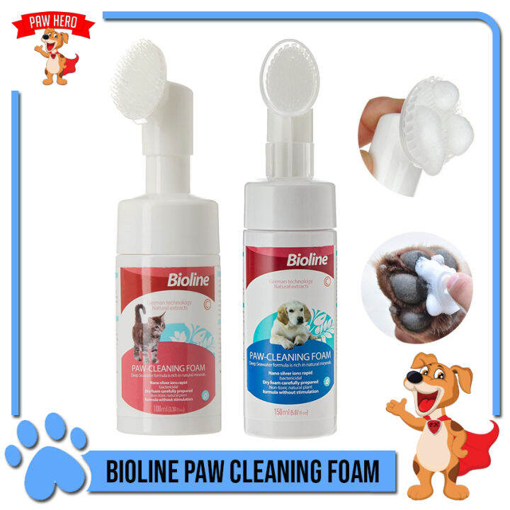 PAW HERO Bioline Paw Cleaning Foam With Deep Seawater Formula 100ml ...