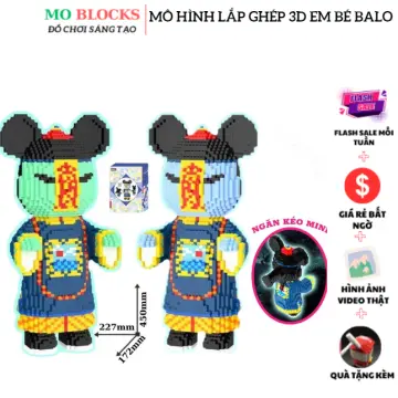 Đồ chơi xếp hình lego Gấu Bearbrick 45cm 47cm NHIỀU MẪU cỡ lớn cương thi DJ  Jinx Boom ô chữ Lắp ráp mô hình nhân vật đồ chơi  MixASale