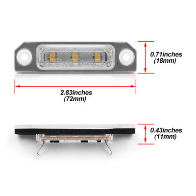 2PCs For Ford Mustang Flex Focus Fusion Taurus SMD White Canbus Rear Led Number License Plate Lights Lamps