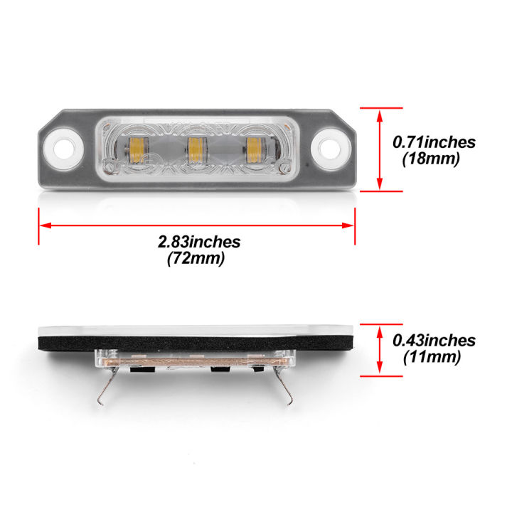 2pcs-for-ford-mustang-flex-focus-fusion-taurus-smd-white-canbus-rear-led-number-license-plate-lights-lamps