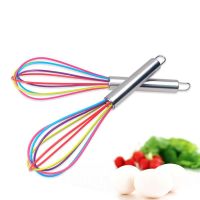 ❃卍 Stainless Steel Silicone Whisk Manual Whisk Cream Mixer Stirring Whisking Tools Cake Making Tools Kitchen Baking Tools