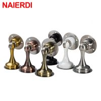 【LZ】 NAIERIDI Non-punch Sticker Door Stop Water-proof Stainless Steel Magnetic Door Stopper Furniture Door Hardware