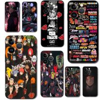 For iPhone 14 Pro Case For iPhone 14 Pro Max Phone Back Cover Soft Silicone Protective Black Tpu Case Cartoon Funda Anime
