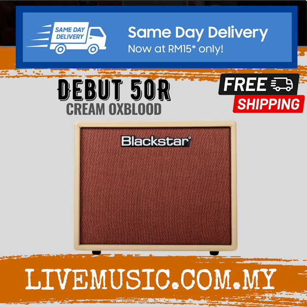 Blackstar Debut 50R 50 Watt Combo Guitar Amp Cream Black Cream Oxblood  Debut50R Debut-50R Lazada