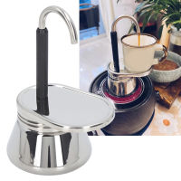 Single Spout Mocha Pot สแตนเลสน้ำหนักเบาเครื่องชงกาแฟอิตาลีสำหรับ Outdoor Camping Home