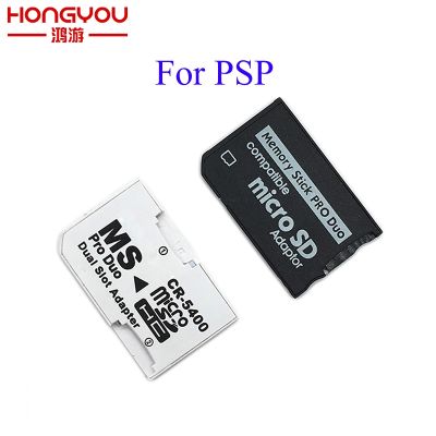 ✧ 10Pcs SD TF to Memory Stick MS Pro Duo For PSP 1000 2000 3000 Card Dual 2 Slot Adapter Converter