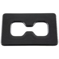 Car Carbon Fiber ABS Interior Rear Back Seat Water Cup Holder Panel Trim Frame for 2022 2023