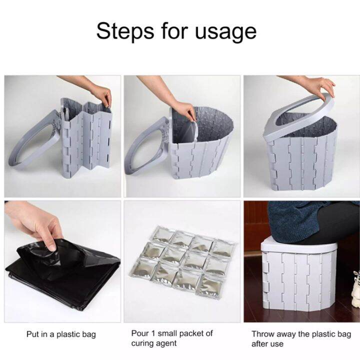 Folding toilet Car trash can Water Storage FishingOutdoor Movable Emergency Toilet Seat Portable