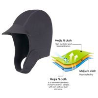 Neoprene Swimming Cap Wear-resistant Quick Dry Surf Cap Sun Protection Ear Protector Snorkel Equipment for Surfing Kayak Rafting Swim Caps