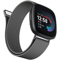 สาย Milanese สำหรับ Fitbit Versa 4วงวงแม่เหล็กสายนาฬิกาข้อมือสร้อยข้อมือโลหะสแตนเลส Fitbit Versa 3 /Sense วงสมาร์ท